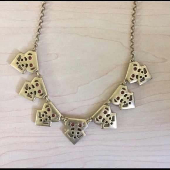 J Crew Statement necklace with neon embedded bead - Picture 5 of 8